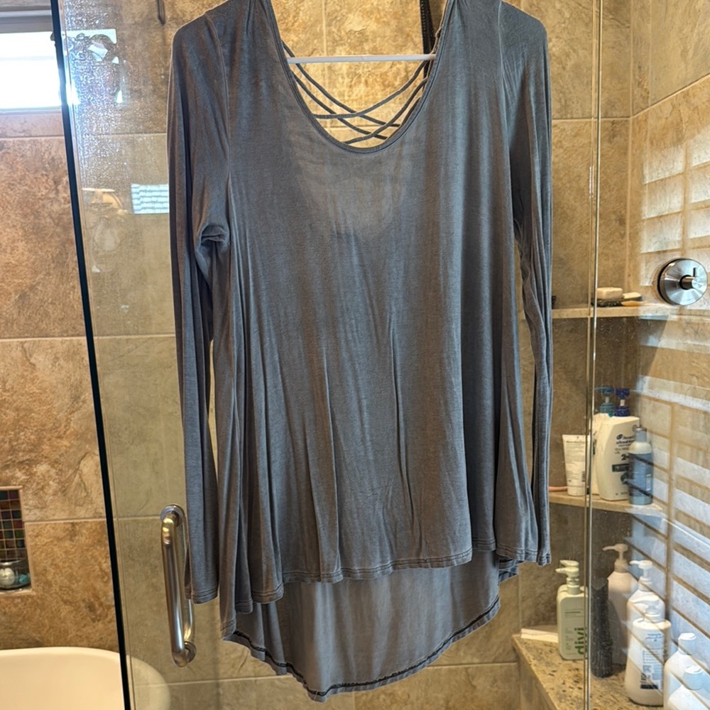 Kut from the Kloth Gray Asymmetrical Tunic